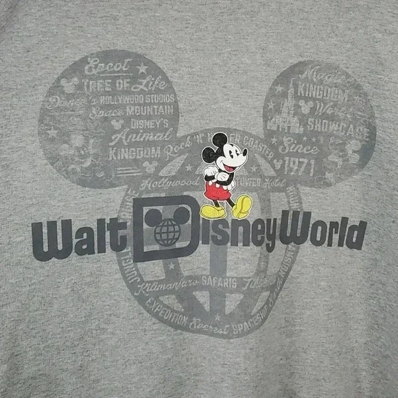 Walt Disney World Gray Crewneck Sweatshirt with World of Disney Graphic - Picture 2 of 13
